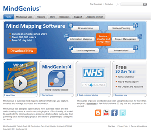 Mindgenius.com screen shot