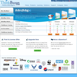 ThinkBuzan.com screen shot