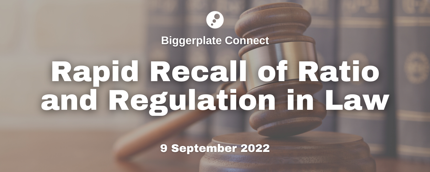 Rapid Recall of Ratio and Regulation in Law