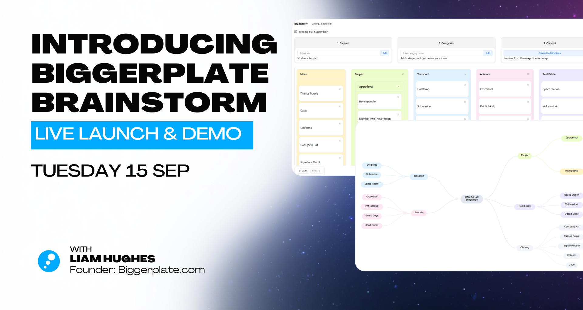 Introducing Biggerplate Brainstorm: Live Launch & Demo