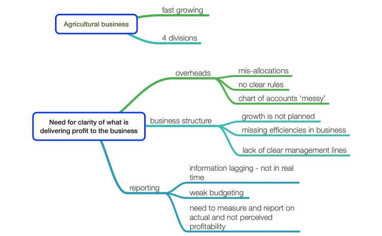 Root cause analysis for consulting assignment.