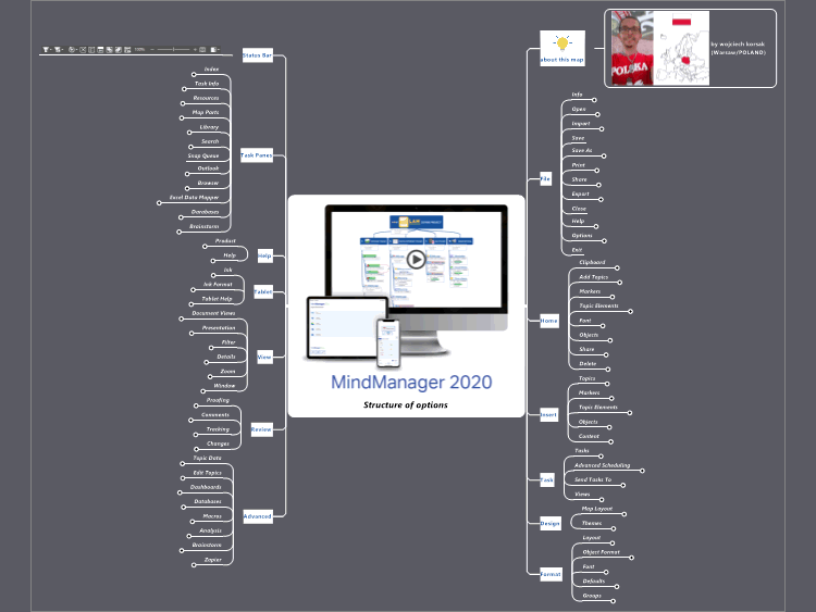 Mindjet MindManager 2020 - Structure of options