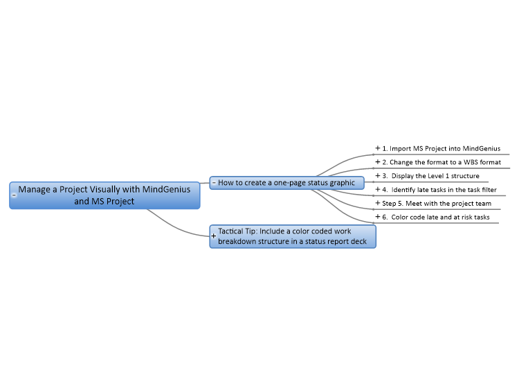 Manage a Project Visually with MindGenius and MS Project