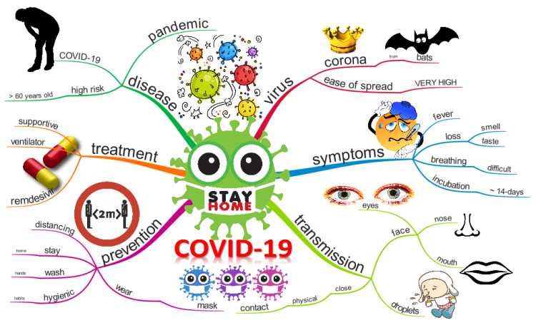 COVID-19: iMindMap mind map template | Biggerplate