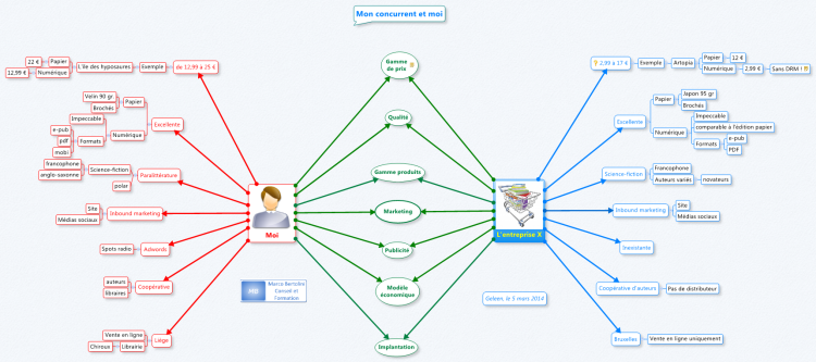 Mindmapping et entreprise : double-bulle pour analyser la concurrence