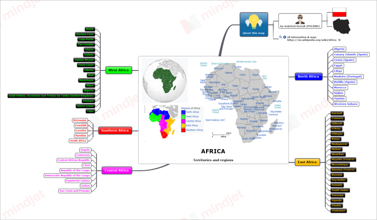AFRICA - Territories and regions