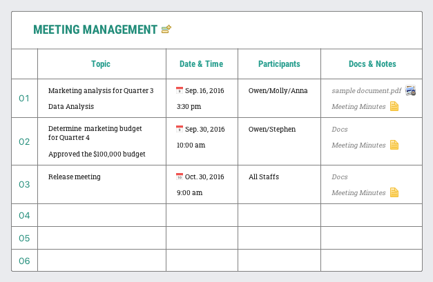 Meeting Management